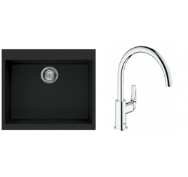 Rubine MEQ 810-61 With Grohe Baucurve Sink Mixer